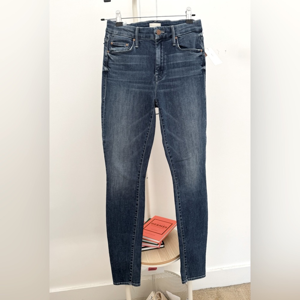 MOTHER Dark Blue Skinny Jeans